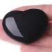 Xianvxi 1.8 "Black obsidian medicinal crystals big heart love crystal palm stone reiki crystal gemstone valine day gifts for you worry stones for fear to alleviate black and black obsidian