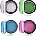 Peowuieu 16 Glasses Chrome Nail Powder Metallic Nail Art Powder Effect Manicure Pigment with 16 Pieces Eyeshadow Sticks - Buy Online on GoSupps.com