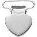 20pcs Heart Shaped Silver Pacifier Suspender Clips for Baby Teething Toys - 4 * 3cm - Buy Online on GoSupps.com