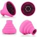 Hair Diffuser for Curly Hair Dryer Travel Collapsible Portable Hair Styling Appliances Hairdryer Diffuser Attachment Universal for Salon or Home Use (Rose Red)