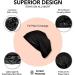 Hairbrella Satin Lined Sleep Cap for Women - Adjustable Silk Bonnet Black Classic - Buy Online on GoSupps.com