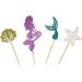 Gadpiparty 24pcs Wedding Decoration Princess Decorations Shell Decor Birthday Cake Picks Cupcake Toppers Mermaid Birthday Party Sea-themed Themed Cake Topper Mermaid Cake Topper Plug-in Food As Shown M - Buy Online on GoSupps.com