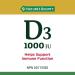Nature's Bounty Vitamin D3 1000IU Supplement Helps Maintain Immune Function Bones and Teeth 250 Softgels - Buy Online on GoSupps.com