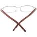 Shop Stylish Unisex Light Blocking Reading Glasses - 2.0 Full Frame Bamboo Spectacles for Comfort and Clarity - Buy Online on GoSupps.com