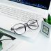 VisionGlobal Blue Light Blocking Glasses for Men & Women - Stylish Oval Frame Anti-Eyestrain Clear Gray 2.25x Magnification - Protect Your Eyes - Buy Online on GoSupps.com