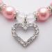 PetFavorites Engraved Crystal Heart Dog Necklace with Pearls & Rhinestones - Pink, 8-10 Inch Neck Size - Buy Online on GoSupps.com