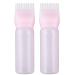 UNVOJL 2 Pieces Pink Dye Brush Bottle for Hair Dyeing Shampoo Oil Comb Hair Tools Applicator (Pink)