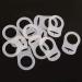 Pack of 10 Baby Pacifier Holders | Soft Silicone Clip with Ring Buttons - White - Buy Online on GoSupps.com