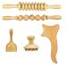 5 In 1 Maderotherapy Set Anti Cellulite Massage device wood massage roller fascia roller Gua Sha cup massage set tightens the skin for neck legs back pain relief and relaxation
