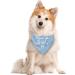 Light Blue Dog Bandana - 'I Thought I Was the Baby' Triangle Scarf for Small to Large Dogs - Perfect Pregnancy Announcement Accessory - Buy Online on GoSupps.com