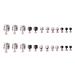 OLIUKJU French Tips Press on Toenails - Black and Nude Square Fake Nails with Flower Design - 24Pcs - Buy Online on GoSupps.com