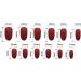 Press on Nails 3 Sets Matte Frosted Artificail Nails Wine Red Press-on Nails Long Fake Nail for Women Girls (Color : Red) (Color : Red) (Red) - Buy Online on GoSupps.com