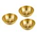 Milisten 3 Pcs Seasoning Dish Portion Cups Sauce Dipping Bowls Mini Dessert Bowl Metal Sauce Dish Salad Dressing Cruet Mini Saucers Dishes Dip Bowls Stainless Steel Server Round