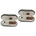 Gatuida 3 sets of glasses case with double usage purpose travel glasses and contact tetui glassesetui made of wood grain glass masination glasses case sunglasses storage box stylish glasses Leather as shown