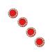Red Velvet Dots Bindi with Stone Border Bindi Stickers Indian Bindi for Women Face Jewels Small