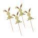 4 Pcs Bunny Cupcake Toppers Rabbit Cake Toppers Birthday Party Easter Cake Decoration (Golden) LM