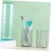 Tovinanna 3-Piece Travel Toothbrush Set - Wash-Up Cup & Toothpaste Holder - Portable Blue Toothbrush Case | 20.8x6.8cm - Buy Online on GoSupps.com