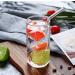 ALINK Glass Smoothie Straws - Pack of 8 | 10x10mm Long Reusable Drinking Straws with Cleaning Brushes - Buy Online on GoSupps.com