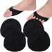 Forefoot Metatarsal Pads - 2 Pairs | Soft Elastic Heel Insoles for High Heel Shoes | Antistress Foot Patch - Black - Buy Online on GoSupps.com