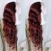 ANDRIA 99j Lace Front Wig 24 Inch Loose Wave Ombre Burgundy Red Synthetic Hair for Black Women - Buy Online on GoSupps.com