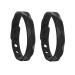 Redup Far Infrared Negative Ions Wristband partner arm bands Negative Ion Anti-Static Sports Bracelet Lymph Drainage Magnetic Bracelet Adjustable Silicone Sport Armands Black 2PCs