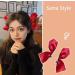 Red Black Bow Satin Ribbon Hair Clips for Women and Girls - Set of 3 Pairs - Buy Online on GoSupps.com