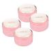 GAFOKI 4pcs Box Body Powder Puff Box Baby Powder Puff Travel Dispenser Travel Baby Powder After-Bath Puff Box Empty Body Powder Container Powder Puff and Container Loose Powder Puff Pink