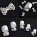 dragonaur 10 Pcs 3D Clear Alloy Rhinestone Bow Tie Nail Charm Beads Metal Nail Art Slices Studs DIY Nail Jewels Decorations Random Color