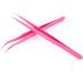 Geviro 2 Pieces Nail Art Tweezers Straight and Curved Tip Tweezers False Eyelash Rhinestone Picker Pointed Tweezers Makeup Tools - Buy Online on GoSupps.com