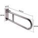 Bathroom Grab Bar Safety Support Rail Folding Handrail For Bathroom 30-Inch Flip-Up Handicap Handrails Bathroom Support Safety Rails For El - Buy Online on GoSupps.com