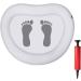 Inflatable Foot Bath for Pool | Inflatable Pool Foot Wash Tray Foldable Foot Soaking Bath Basin with Pump White Inflatable Foot Wash Basin Tub for Beach - Buy Online on GoSupps.com