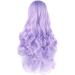 YEESHEDO 32 Long Wavy Curly Cosplay Wig with Bangs - Light Purple Synthetic Hair for Women & Girls - Heat Resistant Costume Wig for Anime Halloween Party - Buy Online on GoSupps.com