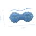 Besportble Silicone Massage Peanut Roller - Double Lacrosse Trigger Point Massage Tool for Whole Body Relief | 15x6cm Blue | Fitness Equipment & Foot Massage - Buy Online on GoSupps.com