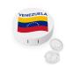 Flag of Venezuela Round Case for Contact Lens Kit Storage Box with Mirror Portable Cute Lens Holder