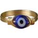 Devil's Eye | Demon Eye for Women Silver Gold Plated Wire Wrapped Turkish Blue Eye Glass Bead for Female Male Protection Lucky Jewelry Girlfriend Golden 10 - Buy Online on GoSupps.com