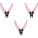 Nail Cuticle Clipper Automatic Rebound Ergonomic Anti Slip Inline Spring Stainless Steel Cuticle Trimmer for Home for Fingernail (Pink) - Buy Online on GoSupps.com