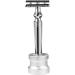 Qkiss Round Mustache Shaver Brush Base Razor Shaving Brush Stand Zinc Alloy Holder Stable(02#Silver Circle) - Buy Online on GoSupps.com