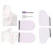White Wax Bath Mitts Set Large Brush Purple Spatula Soft Mitts Foot Cover Paraffin Wax Hand Foot Care Set