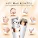 Wireless Facial & Body Epilator for Women - Painless Mini Epilator with LED Light for Intimate Areas | Luxury White-Purple Design - Buy Online on GoSupps.com