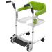 Steel Transport Wheelchair Multifunctional Elderly Disabled Full Body Patient Transfer Lifter Portable 3 in 1 Bathroom Wheel Chair 150kg Load for Adults Handicap Elderly Yellow (Green)