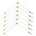 CLISPEED Lot de 12 Taille-Crayons Portables pour Crayons Sourcils Blancs en Bois Multifonction pour Crayon Eyeliner et Maquillage des Yeux Format Compact pour Usage Quotidien et Voyage