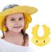 Kid Shampoo Cap Adjustable Baby Shower Hat Hair Washing Shield for Ears Eyes Silicone Baby Bath Visor for Toddlers Kids Infants Yellow