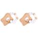 Healifty 2pcs Baby Chew Organic Silicone Nursing Beaded Ring Lovely Explore Decor Wooden Shaped and Tooth for Mouth Toy Bracelet Beads Molar Teething Teether Beigex2pcs 8x8cmx2pcs