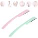 Syh & Aqye Manual Eyebrow Cutter - 2 Facial Razors for Men & Women | Lint-Free Shaving for Face Lips & Eyebrows (Pink & Green) - Buy Online on GoSupps.com