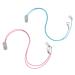 2 Pieces Hearing Aid Clips Anti Lost Lanyard Portable Security Clip Fixation Cord Hang Rope for Adults Seniors Kids and Blue