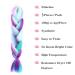 Jumbo Braiding Hair Fiber Mix 3pcs - Rainbow Colors Extensions - Kanekalon Synthetic Hair - 24 Inch - Blue-Light Purple-Pink - Soft & Healthy - Buy Online on GoSupps.com