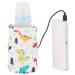 Belissy USB Baby Bottle Warmer - USB Milk Water Warmer Cover Portable Travel Stroller Insulated Bag Baby Nursing Bottle Heater Storage Cover Insulation Thermostat(Dinosaur)
