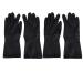 FRCOLOR 2 Pairs Hair Dye Gloves Black Hair Coloring Gloves Reusable Rubber Salon Gloves for Home Cleaning Hair Dye Salon Highlighting- Large