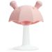 Bite ring baby umbrella bite ring with suction foot biting toys for babies boys and girls seposve silicone baby chops for suction needs bpa free pink
