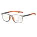 TR90 Flexible Blue Light Blocking Reading Glasses Progressive Multifocus Computer Readers Anti Glare Glasses(Couleur:Orange Grandeur:2.5X)